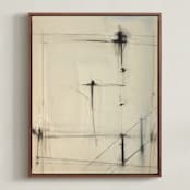 "opus (creation)" - Art Print in Cream by Daryn Kinney - Framed Canvas