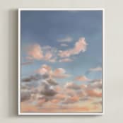 "Cotton Candy Dreams" - Art Print in Sunset by Elizabeth Ulrich - Framed Canvas