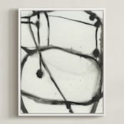 "Plant Cell 3" - Art Print in Black and White by Mary Gaspar - Framed Canvas