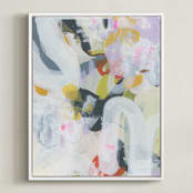 "Clouded Path 2" - Art Print in Gentle Lilac by Eunmee Studio - Framed Canvas