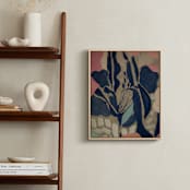 "Flowering After Snow" - Art Print in Indigo Blue by cyrille gulassa - In a Room