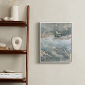 "Luminous Smoke No. 2" - Art Print in Sage & Gold by Julia Contacessi - In a Room