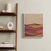 "Desert layers" - Art Print in Rosewood by Annie Shapiro - In a Room