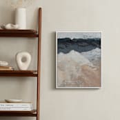 "Mountain Movements" - Art Print in Deep Teal by Kristen Franklin - In a Room