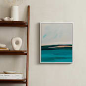 "Hawaiian Reef Abstract Painting" - Art Print in turquoise blue by Caryn Owen - In a Room