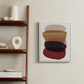 "Blobby Calm" - Art Print in camel red by Svitlana Martynjuk - In a Room