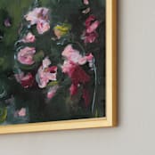 "Dancing in the Green" - Art Print in Green by Mary Ketch - Frame Close-up