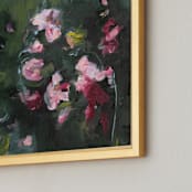 "Dancing in the Green" - Art Print in Green by Mary Ketch - Frame Close-up