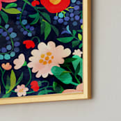 "Summer Flowers" - Art Print in Bouquet by Mojca Dolinar - Frame Close-up