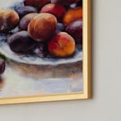 "Summer Plums" - Art Print in Plum by Wendy Keller - Frame Close-up