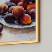 "Summer Plums" - Art Print in Plum by Wendy Keller - Frame Close-up