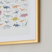 "Alphabet Dinos" - Art Print in white by Teju Reval - Frame Close-up