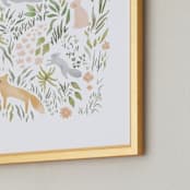 "Flora and Fauna" - Art Print in Rose by Hannah Williams - Frame Close-up