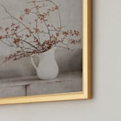 "Vintage Sweet Winterberries" - Art Print in Pop of Red by Dawn Gagye - Frame Close-up