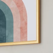 "Vintage Rainbow" - Art Print in Nude by Emanuela Carratoni - Frame Close-up
