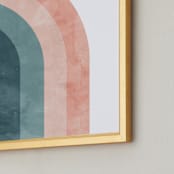 "Vintage Rainbow" - Art Print in Nude by Emanuela Carratoni - Frame Close-up