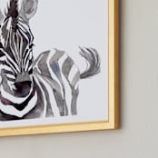 "Baby Animal Friends: Zebra" - Art Print in Zebra Black by Jieun K Rasband - Frame Close-up