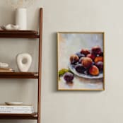 "Summer Plums" - Art Print in Plum by Wendy Keller - In a Room
