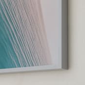 "Striations" - Art Print in Turquoise by Courtney Crane - Frame Close-up