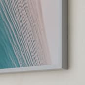"Striations" - Art Print in Turquoise by Courtney Crane - Frame Close-up
