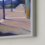 "Melting Reality" - Art Print in Cool Beige by Sue MacLeod-Beere - Frame Close-up