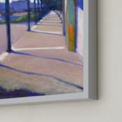 "Melting Reality" - Art Print in Cool Beige by Sue MacLeod-Beere - Frame Close-up