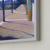 "Melting Reality" - Art Print in Cool Beige by Sue MacLeod-Beere - Frame Close-up