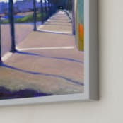 "Melting Reality" - Art Print in Cool Beige by Sue MacLeod-Beere - Frame Close-up
