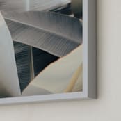 "Metal Leaves" - Art Print in Sterling by Irene Suchocki - Frame Close-up