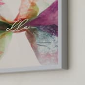 "Spread your wings" - Personalized Art Print in Tangerine by Karen Kardatzke - Frame Close-up