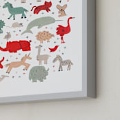 "anim-alphabet" - Art Print in cardinal by Sarah York - Frame Close-up