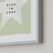 "rich in love" - Art Print in mint by Lindsay Stetson Thompson - Frame Close-up