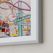 "Twist and Turn" - Art Print in Pale Blush Pink by Irene Suchocki - Frame Close-up