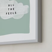 "all the feels" - Art Print in aqua by Lindsay Stetson Thompson - Frame Close-up
