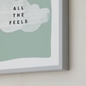 "all the feels" - Art Print in aqua by Lindsay Stetson Thompson - Frame Close-up