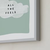 "all the feels" - Art Print in aqua by Lindsay Stetson Thompson - Frame Close-up