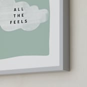 "all the feels" - Art Print in aqua by Lindsay Stetson Thompson - Frame Close-up