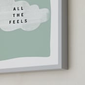 "all the feels" - Art Print in aqua by Lindsay Stetson Thompson - Frame Close-up