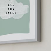 "all the feels" - Art Print in aqua by Lindsay Stetson Thompson - Frame Close-up