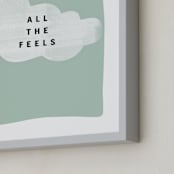 "all the feels" - Art Print in aqua by Lindsay Stetson Thompson - Frame Close-up