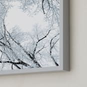"Winter's Dance No. 1" - Art Print in Icy Aqua by Courtney Crane - Frame Close-up