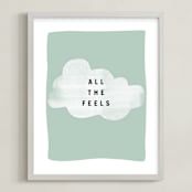 "all the feels" - Art Print in aqua by Lindsay Stetson Thompson - Framed