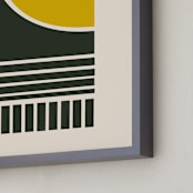 "Kirigami 8" - Art Print in Sunflower by Yohaku Oshima - Frame Close-up