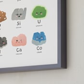 "Kawaii Elements" - Art Print in Brights by McKenna Sato - Frame Close-up
