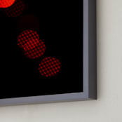 "Red Bokeh #4" - Art Print in Bright Red by Jonathan Brooks - Frame Close-up
