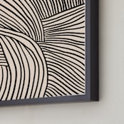 "Flowing Lines" - Art Print in Onyx by Iveta Angelova - Frame Close-up