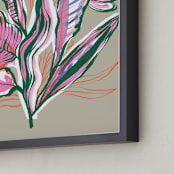 "Radiant Growth Tropical Botanical" - Art Print in Growing Green by Nikkita Cohoon - Frame Close-up