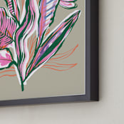 "Radiant Growth Tropical Botanical" - Art Print in Growing Green by Nikkita Cohoon - Frame Close-up