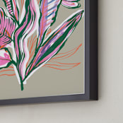 "Radiant Growth Tropical Botanical" - Art Print in Growing Green by Nikkita Cohoon - Frame Close-up