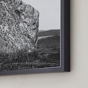 "Standing Stones IV" - Art Print in Black and White by Kamala Nahas - Frame Close-up